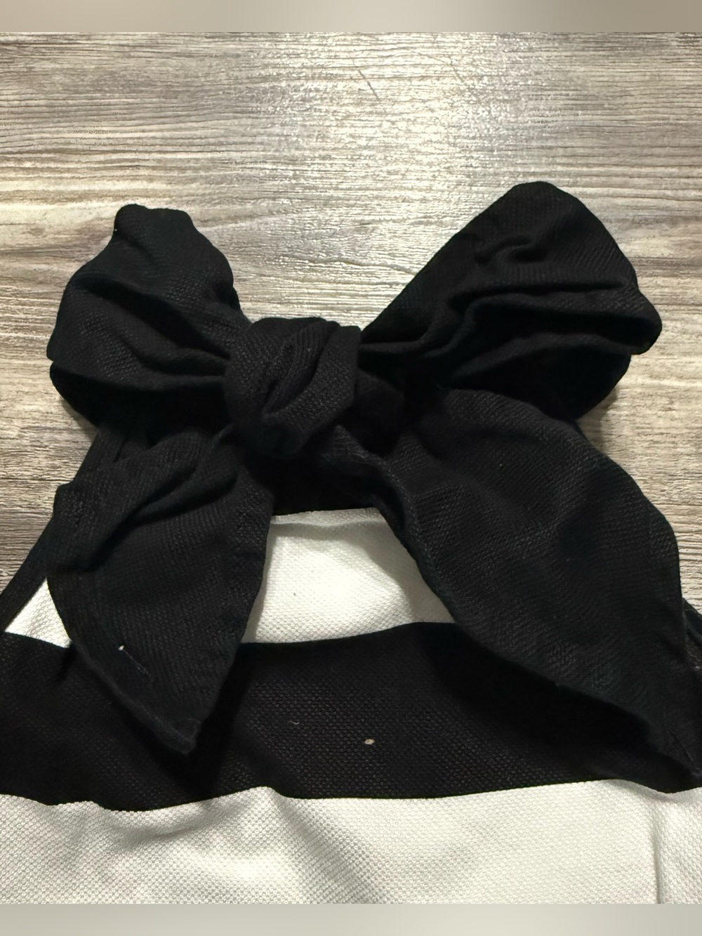 Mud Pie Baby Girl Dress 9-12M Black White Striped Pink Flower Bow - Picture 4 of 5